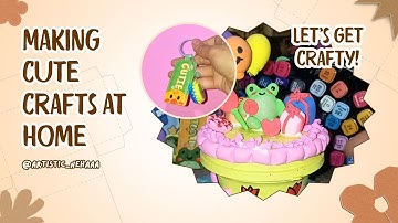 Making cute craft at Home| cute easy crafts|birthday special cake box #diykeychain #superclay 