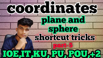Coordinates plane | plane and sphere | part-5 for ioe , Ku, Pu, PoU, IE,+2,IT shortcut tricks plan