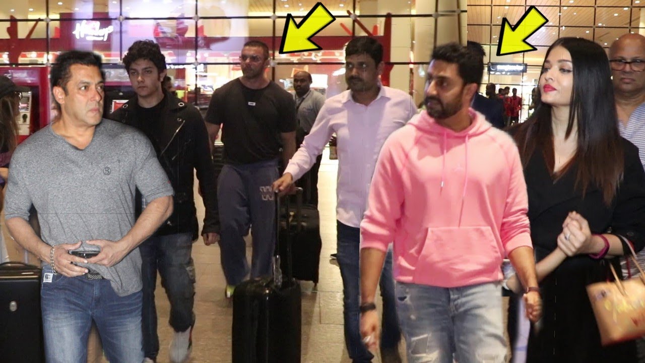Salman Khan and Aishwarya Rai Family IGN0RE at Mumbai Airport | Spotted at Same Time