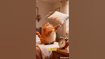 The Lazy Cat vs The Alarm Clock 😹⏰ | Funniest Cat Short Ever!#shorts