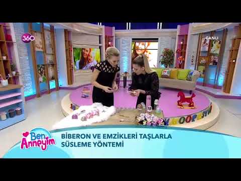 Biberon ve emzikleri süsleme