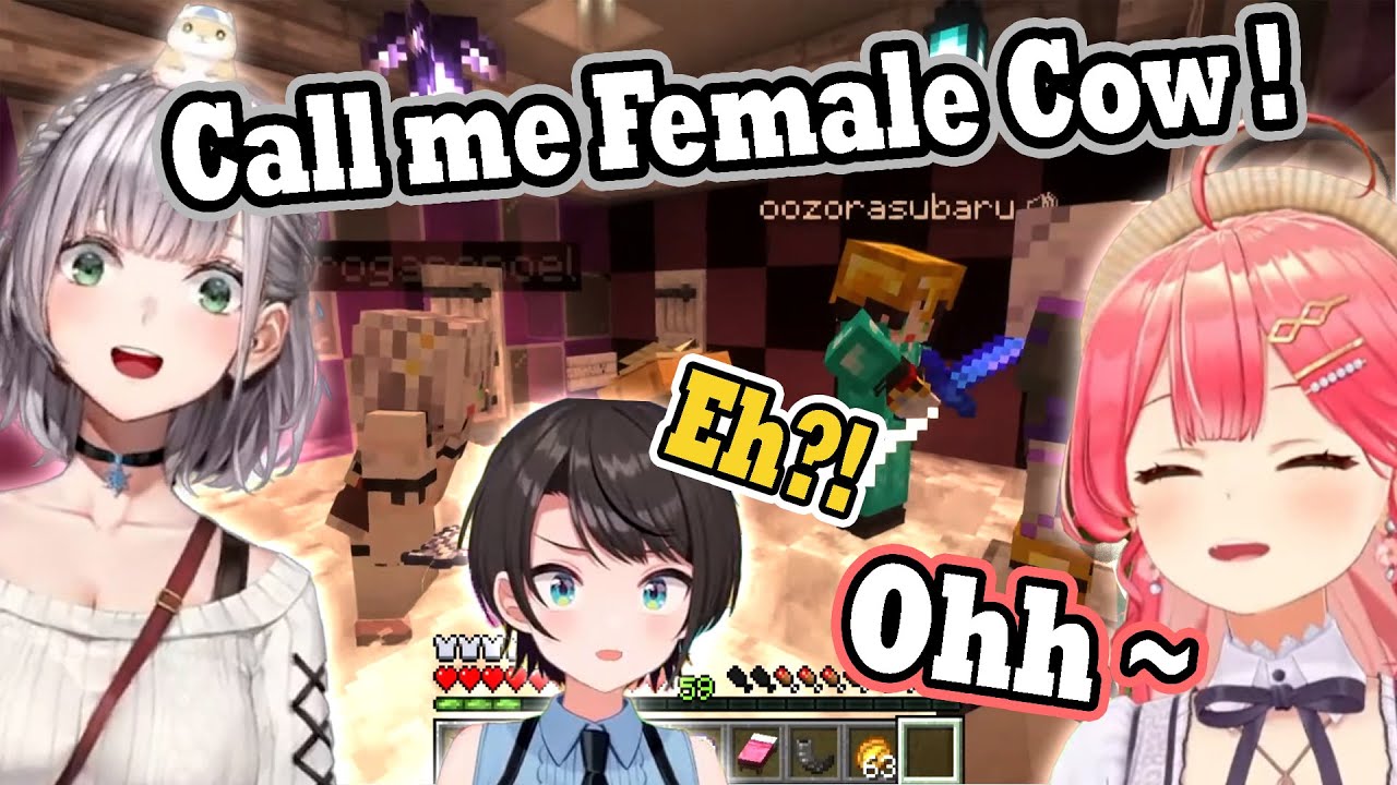 Miko Can’t Stop Laughing Watching Subaru Try to Scold Noel in Okayu’s XP Farm! 😂🐄