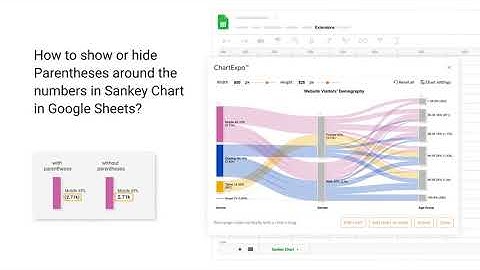 How to show or hide parentheses around the numbers in Sankey chart in Google Sheets?