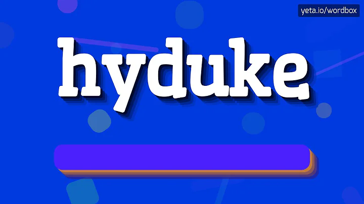 HYDUKE - HOW TO PRONOUNCE IT!?