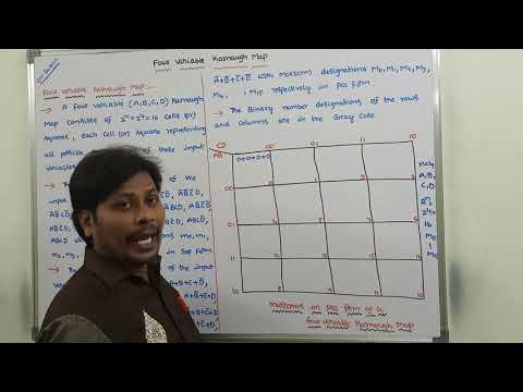 FOUR VARIABLE KARNAUGH MAP | FOUR VARIABLE K-MAP | MINTERMS & MAXTERMS ...