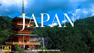 Japan 4K 🇯🇵 日本 Drone Footage with Beautiful Japanese Calming Music 🇯🇵 [2023]