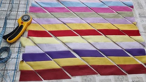 New, beautiful idea. Sewing from strips of fabric. Patchwork for beginners. DIY bag folder - quilt