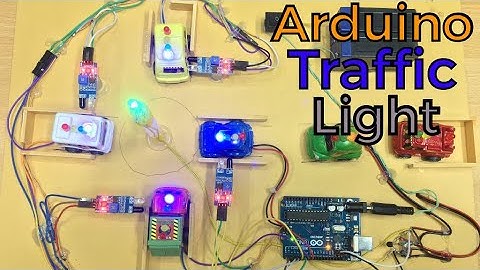 How to Make 4 Way Traffic LED Light Signals | Traffic light arduino project