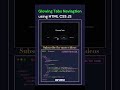 Glowing Navigation #shortvideo #shortsfeed #shorts #ytshorts #deepcodeai #programming #webdevelopmen