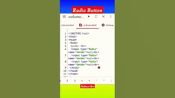 Creat the Radio button with help of HTML//HTML coding#viral #html #shorts