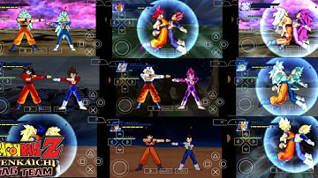 ALL FUSION COMPLETE (GOKU & VEGETA) ISO TRANSFORMATIONS 1.5 DBZ TENKAICHI TAG TEAM / PPSSPP EMULATOR