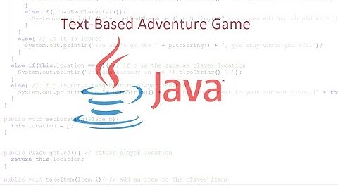 Java: Building a Text-Based Adventure Game (Speeded video)