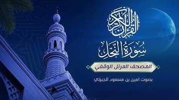 المصحف المرتل #الوقفي #سورة_النحل بالأداء #الحجازي للقارئ #أمين_الجبرتي