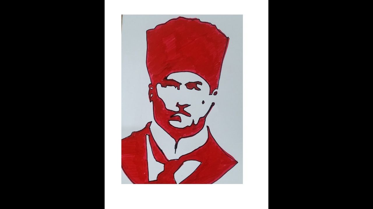 Ataturk Resmi Cizimi Kolay Mustafa Kemal Ataturk Cizimi Video 3 Cizim Videolar Drawing