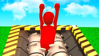 Falling Into a SHREDDER in Human Fall Flat