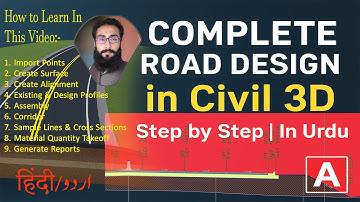 omplete Road Design in AutoCAD Civil 3D | Full Step-by-Step Tutorial in Urdu/Hindi