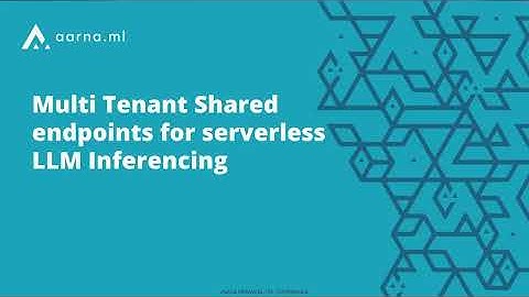 Demo video on model inference as a service ( aarna.ml)