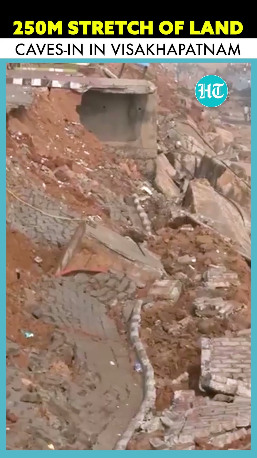 Scary Scene In Visakhapatnam: 250-Metre Stretch Of Land Caves In | Andhra Pradesh