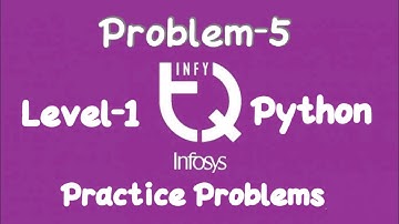 INFYTQ Python Practice Problem-5 Level-1