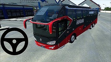 SR2 XHD Prime Scania BUSSID mod | Bus simulator indonesia | android gameplay