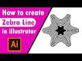 How to Create Zebra Line in Adobe Illustrater - Adobe Illustrator Tutorial