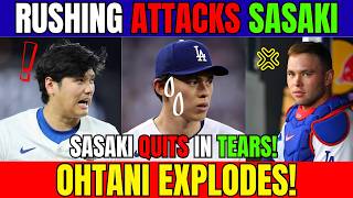 BREAKING: Rushing ATTACKS Sasaki & BLAMES Him! Sasaki Quits in Tears! Ohtani DEMANDS a New Catcher!!