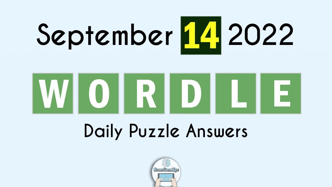 Wordle September 14 2022 Today Answer YouTube