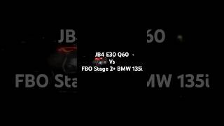 Q60 w Lower Downpipes, Heat Exchanger, and JB4 on E30 vs FBO Stage 2+ BMW 135i N55 #q60 #jb4 #bmw
