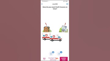 Easy Game level no  69  How  do you  reach  both  houses  on time?