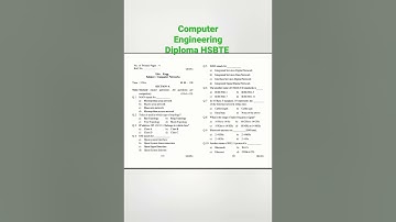 #hsbte Computer Network  Question Paper #diploma #5thsemester