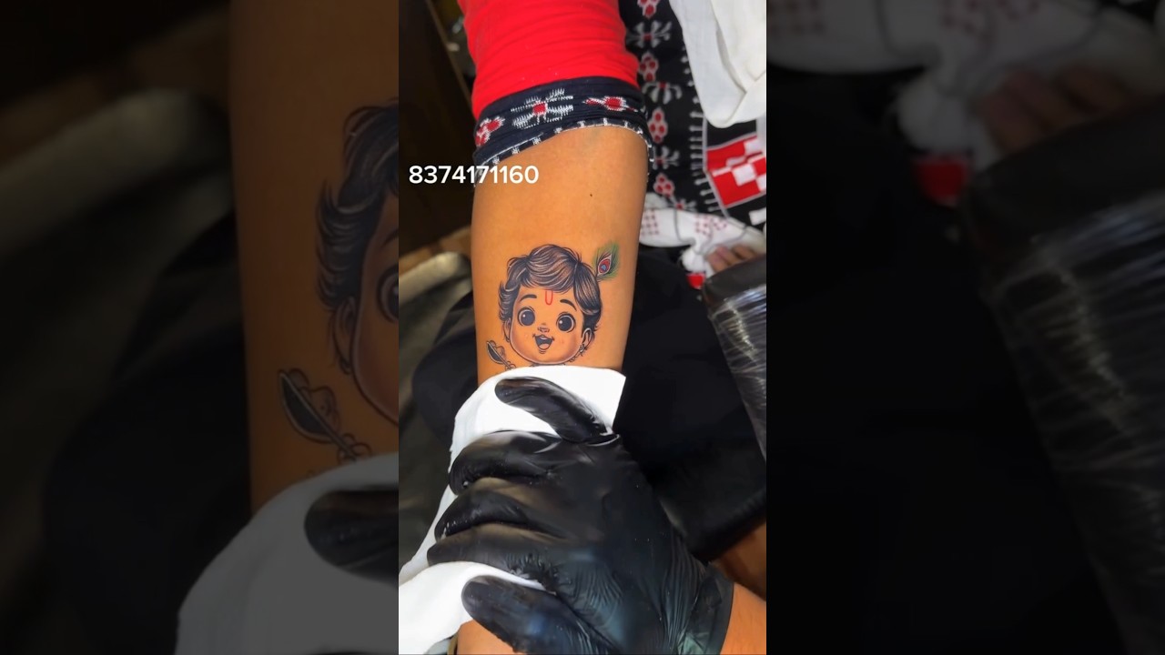 Cute Little Krishna Tattoo 😍🙆🤞 