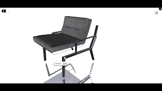 chair product 3d configurator  with react three fiber