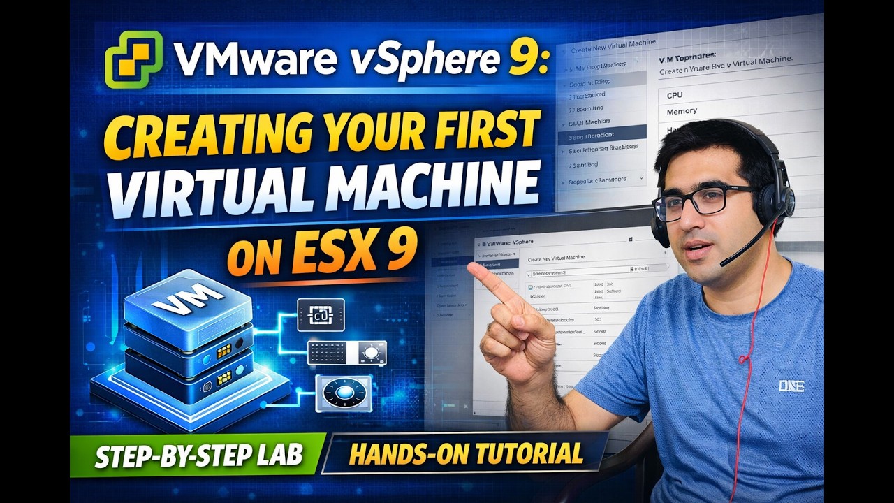 VMware vSphere 9: Creating Your First Virtual Machine on ESX 9 - YouTube