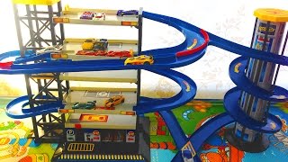 In this video for children we play with toy parking garage playset and hot wheels toy cars. This garage toy is from Fast Lane.