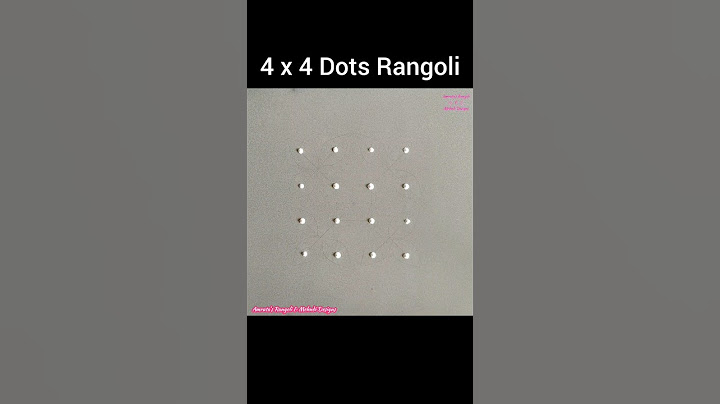 4 x 4 Dots Rangoli, Kolam, Muggulu, Small Rangoli Design #rangoli #Shorts