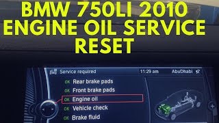 Bmw 750Li 2010 Engine Oil Service Light Reset