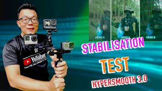 Gopro hero 9 stabilisation test with hypersmooth 3.0 comparison