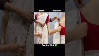 Safety Pin Trick for Perfect Saree Pleats 😍 Front & Shoulder Pleats Made Easy! Swaya World 