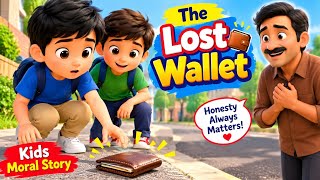 The Lost Wallet 👛 | Honest Boy Returns Lost Money | Kids Moral Story | 3D Cartoon