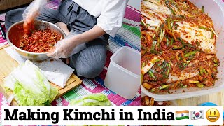 Making Kimchi in India