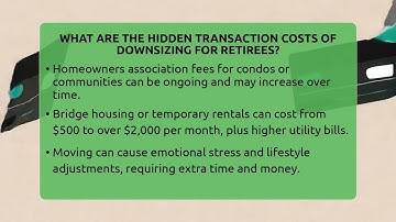 What Are The Hidden Transaction Costs Of Downsizing For Retirees? - Budgeting as a Retiree
