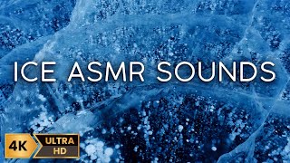 Ice ASMR Sounds – Beautiful Relaxing 4K Winter Nature with Ambient Pink Noise – 12 Hours