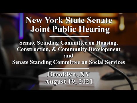 NYS Senate Joint Public Hearing - Housing & Social Services - 08/19/21