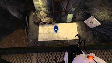 Portal 2 - Falling with style unintended solution