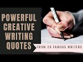 Top 20 inspirational writing quotes for aspiring creative writers  great tips to stimulate writing