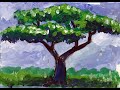 how to paint a tree