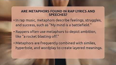 Are Metaphors Found In Rap Lyrics And Speeches? - The Prose Path