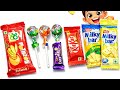 Satisfying Video Asmr lollipops candy and chocolate jelly gummy candy Asmr rainbow cutting video 