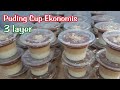 Puding cup ekonomis 3 layer
