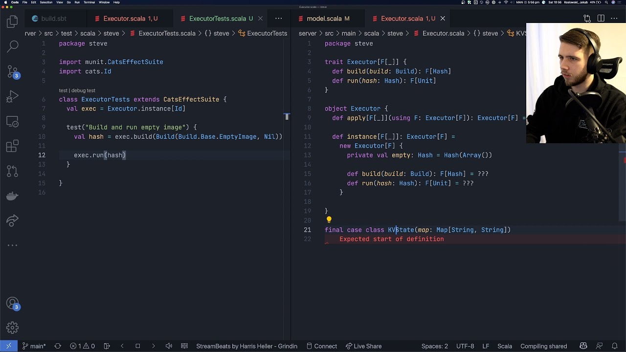 Scala project from scratch #1 - rough idea, setting up, design ...